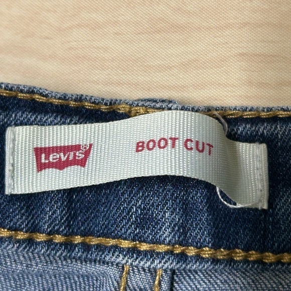 Levis Girls Jeans Size 12 Regular Blue Denim Bootcut Stretch Adjustable Waist - Picture 5 of 5
